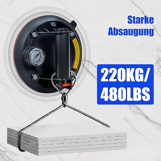 Ventosas Profissionais com Manómetro (Pack 2) – Até 220 kg