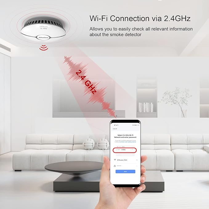 Pack 3 – Detetor de Fumo Wi-Fi - Alarme