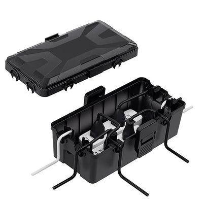 Caixa de Cabos Extra Grande RISEMART – 26,2 × 15 × 9,5 cm – IP54 Impermeável – Preto