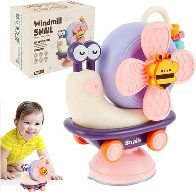 Brinquedo com Ventosa 3-em-1 – Montessori – Para Bebés 6–12 Meses | Banho, Alimentação e Desenvolvimento Motor