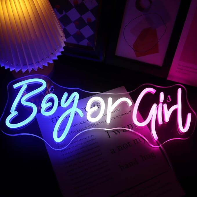 Letreiro Néon LED “Boy or Girl” para Chá Revelação
