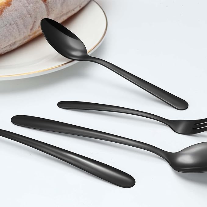 Conjunto de Talheres Bestdin Preto – 60 Peças para 12 Pessoas - caixa danificada (produto novo)