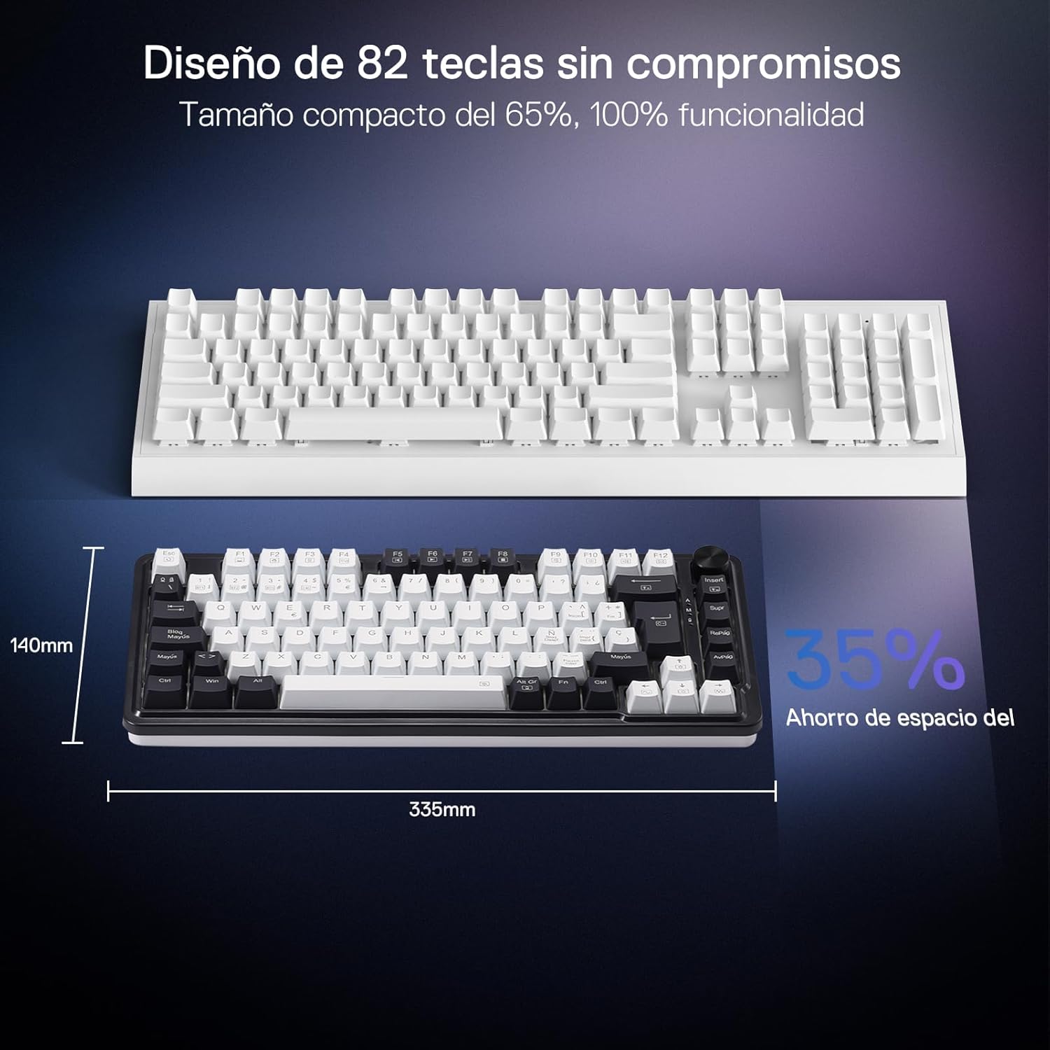 Teclado Mecânico Redragon K673 Pro RGB 75% QWERTY (Espanhol)