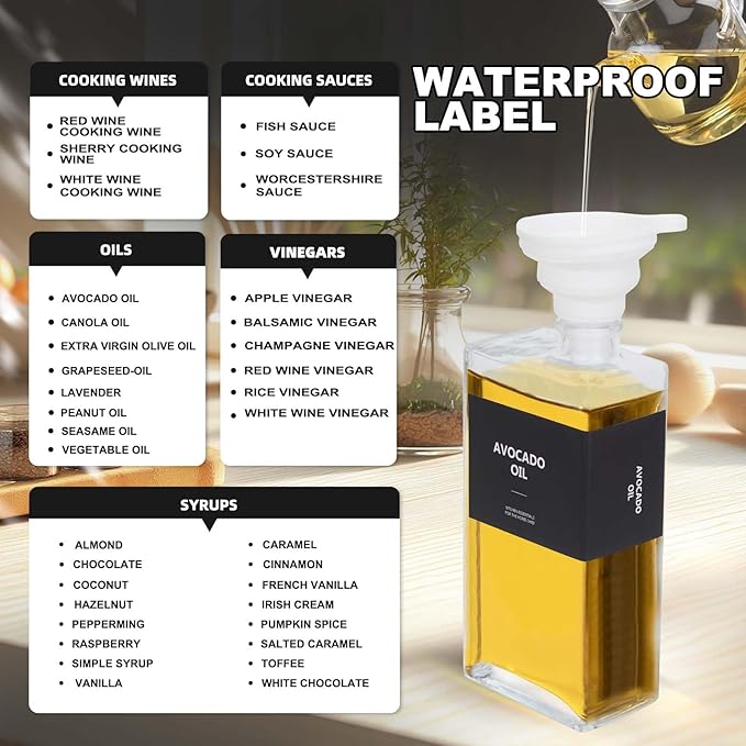 Conjunto de 2 Garrafas Dispensadoras de Azeite e Vinagre 500ml