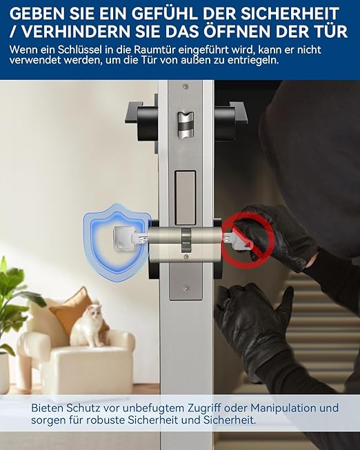 Cilindro de Fechadura AceMining 90 mm – Anti-Roubo, Latão com 3 Chaves