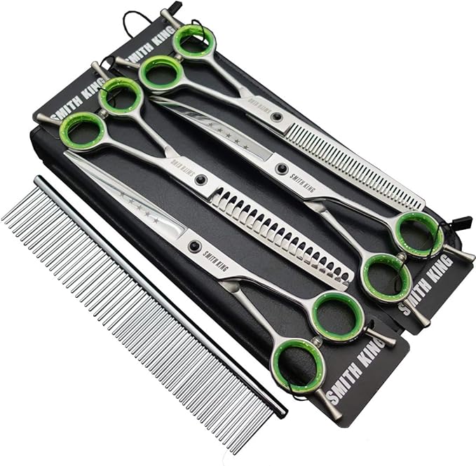 Kit Profissional de Tosquia Smith King para Cães e Gatos – 5 Peças