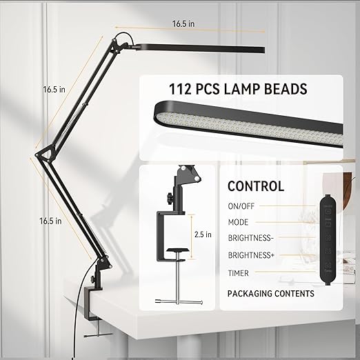 Candeeiro de Secretária LED SKYLEO – Ajustável e Ultra Luminoso