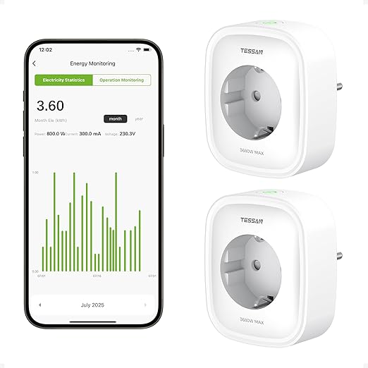 TESSAN Smart Plug WiFi 2 Pack TESSAN – Tomadas Inteligentes com Alexa e Google Home