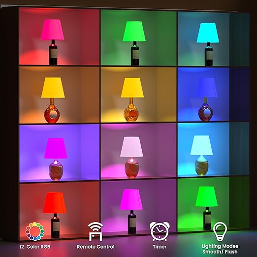 Candeeiro de Garrafa Sem Fios com Comando – LED RGB E27 Recarregável