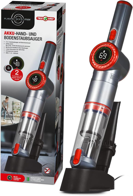 Aspirador de Mão Sem Fios HSP MX14 Fusion Max – Leve, Potente e com Filtro HEPA