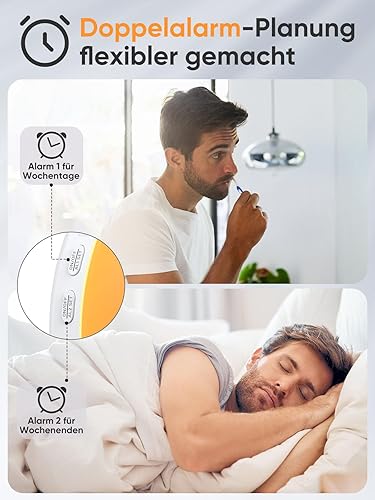 Despertador Sunrise Foryond com Sons Relaxantes e Luz Ambiente