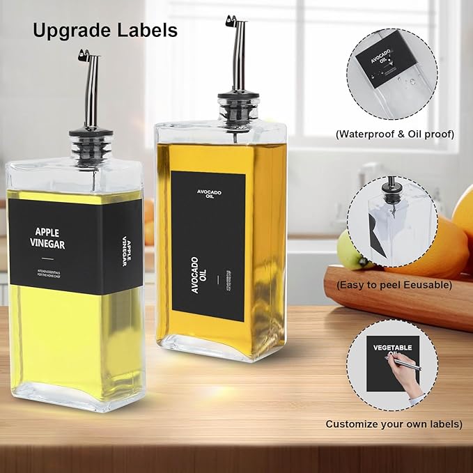 Conjunto de 2 Garrafas Dispensadoras de Azeite e Vinagre 500ml
