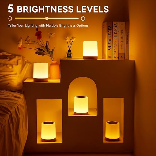 Candeeiro de Mesa LED | 13 Cores RGB, Regulável por Toque e Controlo Remoto, USB Recarregável, Luz Noturna Portátil para Quarto e Exterior