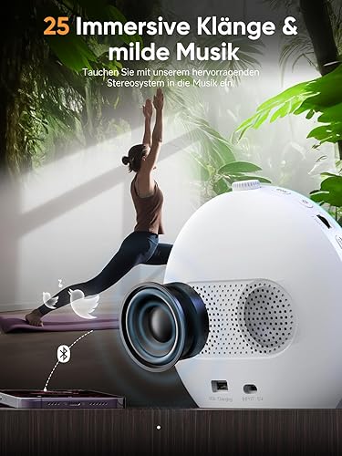 Despertador Sunrise Foryond com Sons Relaxantes e Luz Ambiente