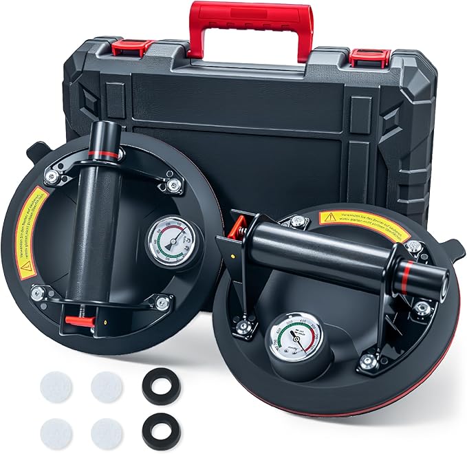 Ventosas Profissionais com Manómetro (Pack 2) – Até 220 kg