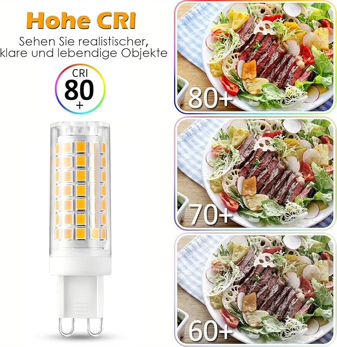 Pack de 6 Lâmpadas LED (7W = 70W Halogénio)