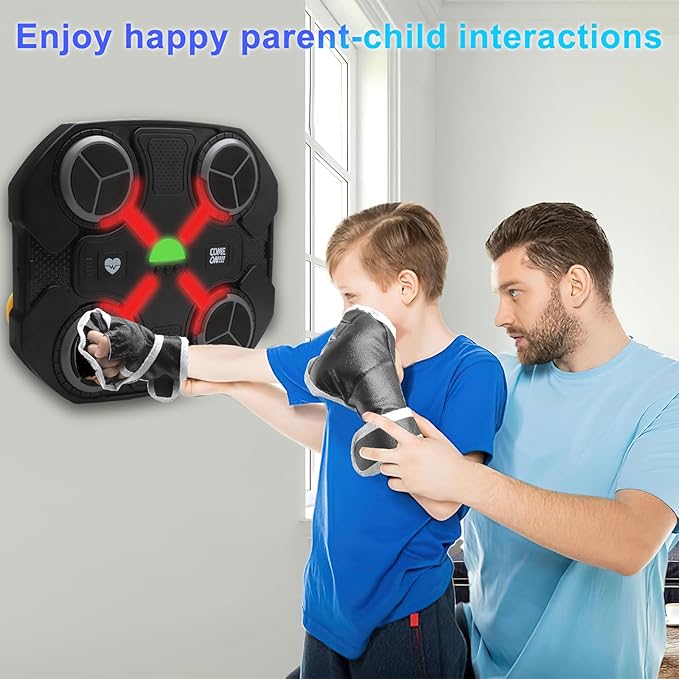 Máquina de Boxe Musical Infantil VOSSOT com Bluetooth e Luzes LED