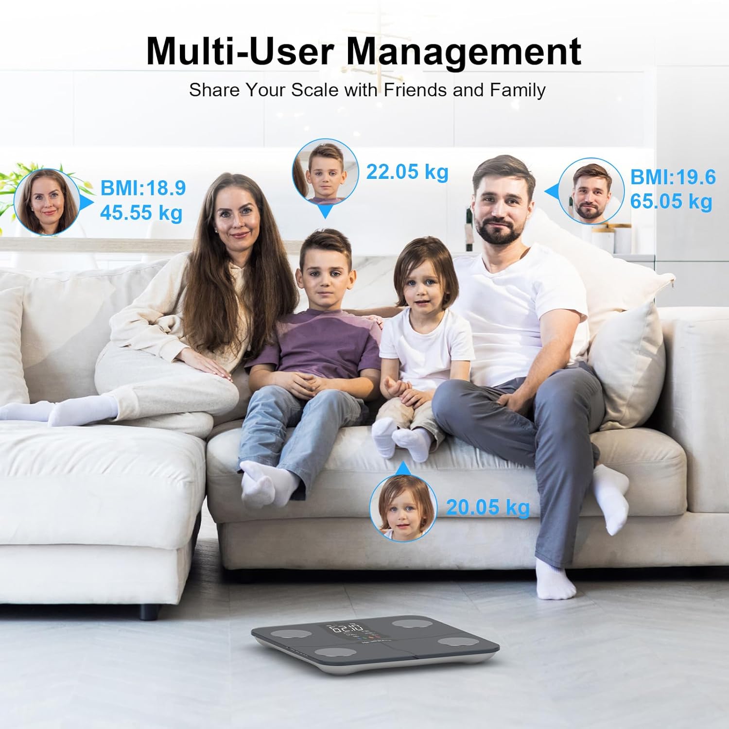 Balança Inteligente Healthkeep com Monitorização Corporal e Ritmo Cardíaco