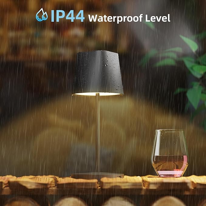 Conjunto 2 Candeeiros de Mesa LED Quntis – Sem Fios, Tátil e Recarregável (IP44)