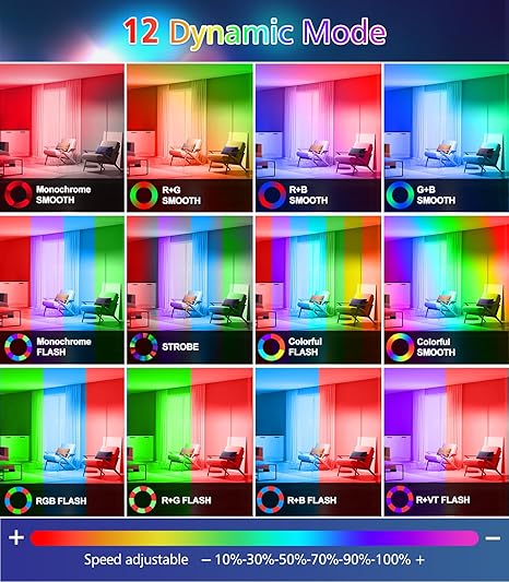Projetor LED RGB MEIHUA 42W Exterior IP66 com Comando