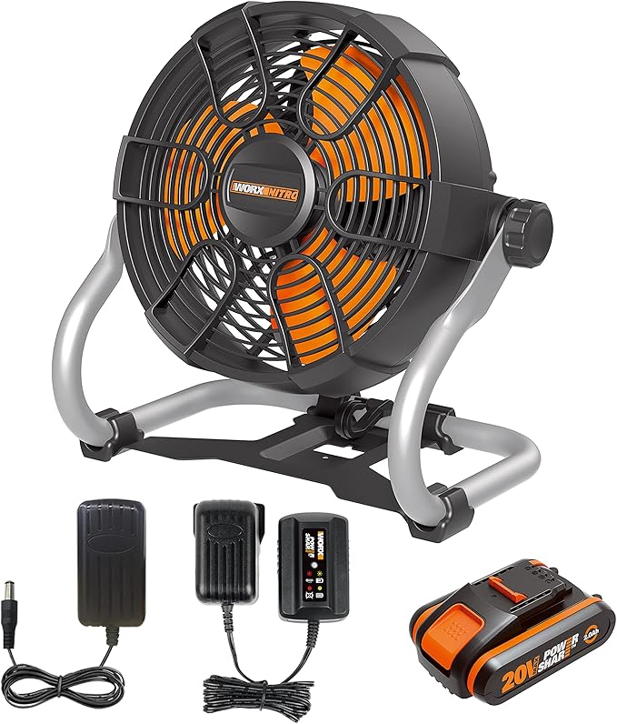 Ventoinha de trabalho Portátil sem Fios 18V – WORX NITRO