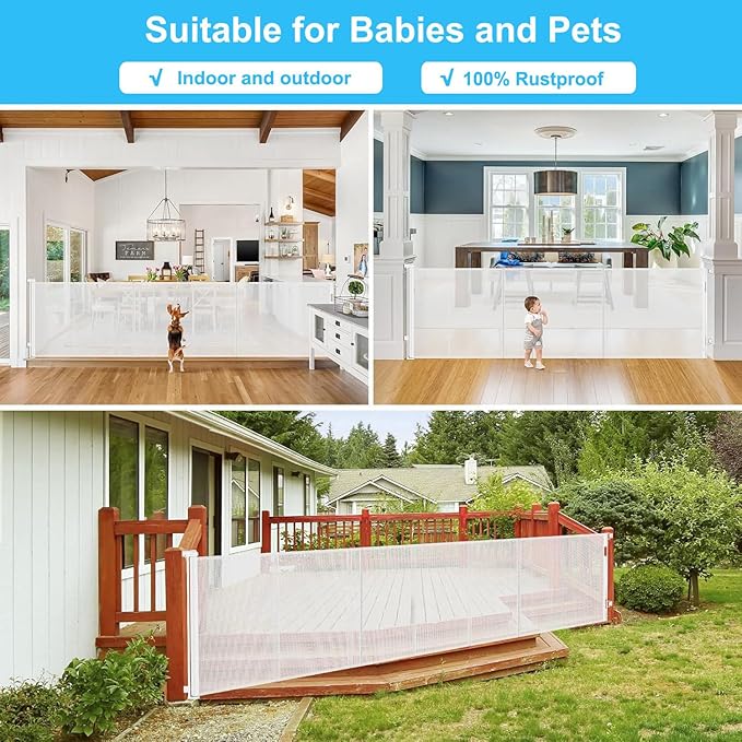 Barreira Retrátil para Portas e Escadas Wodondog 500 cm – Segurança para Crianças e Animais 🐶👶