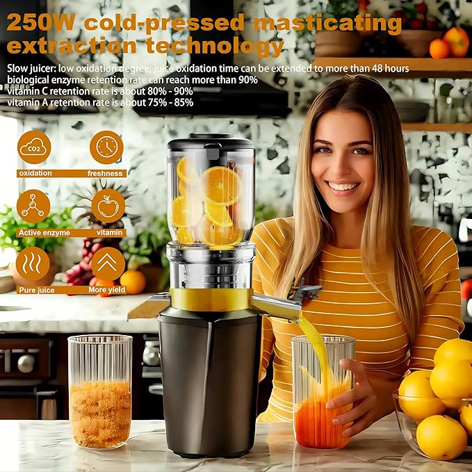 Espremedor de Frutas e Legumes 250W -  Cinza