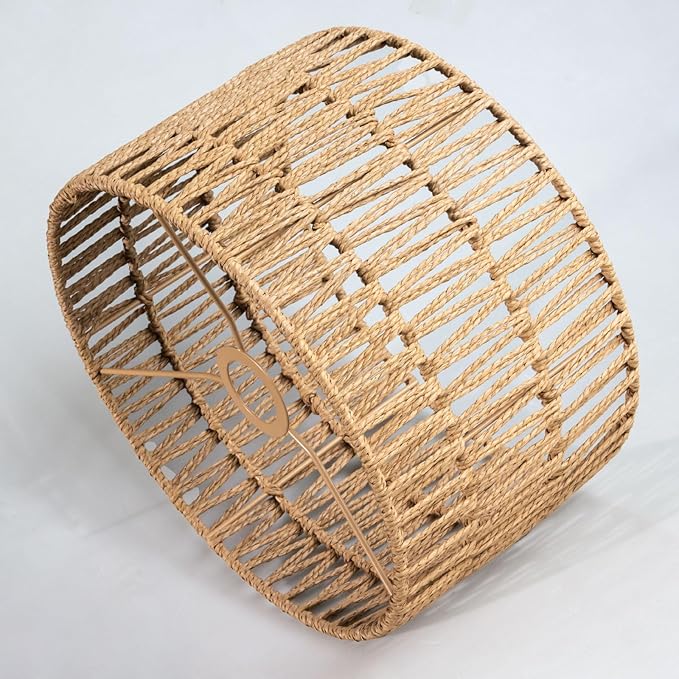Abajur Boho em Rattan Osasy – Elegância Natural e Aconchegante