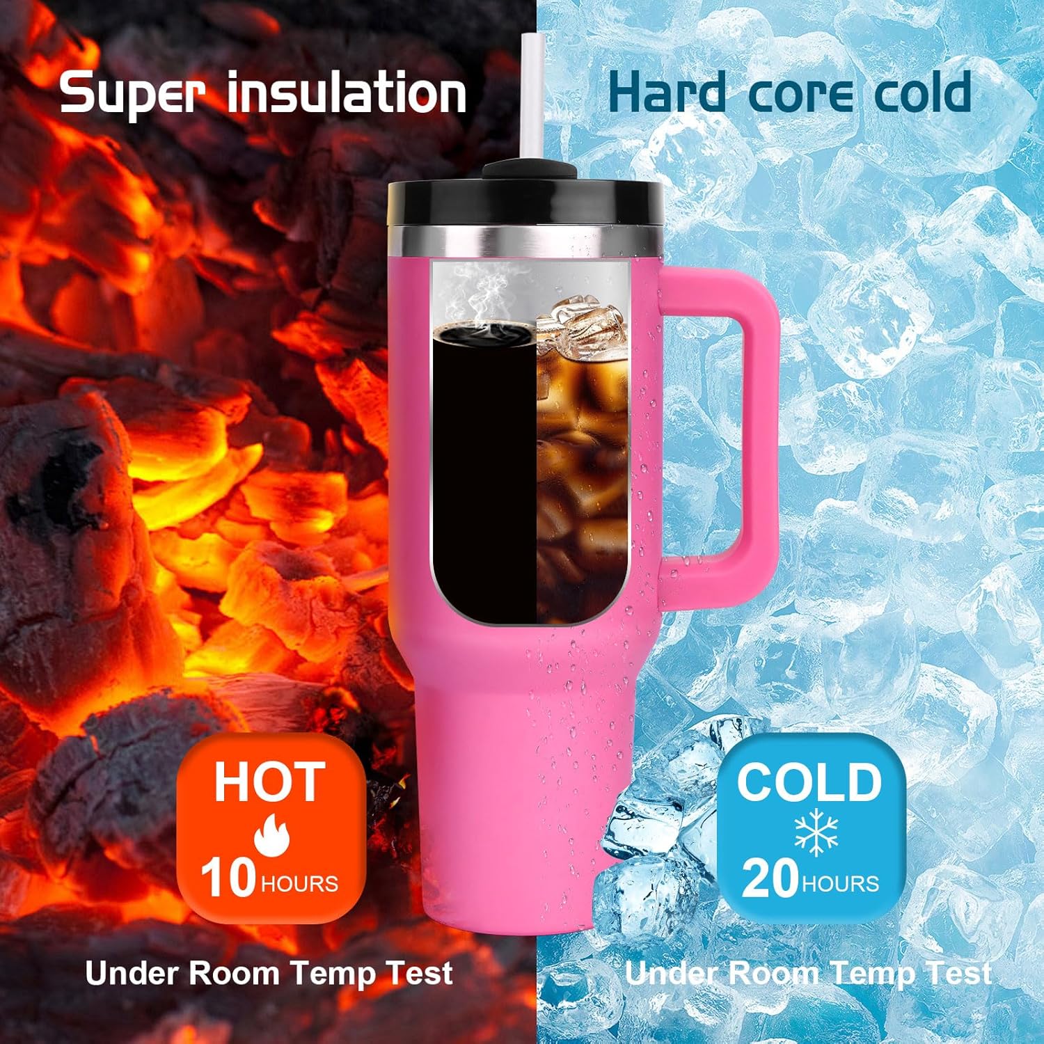 Copo Térmico Inox 1130 ml com Tampa e Palhinhas