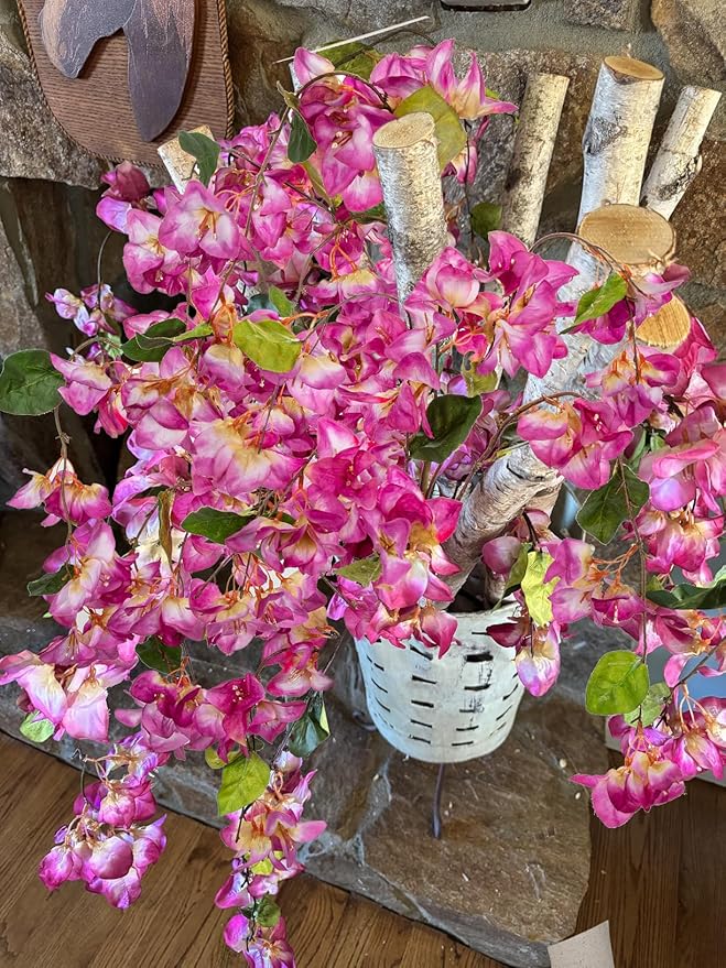 Bougainvílias Artificiais Briful – Ramos Decorativos Longos (Pack 3)