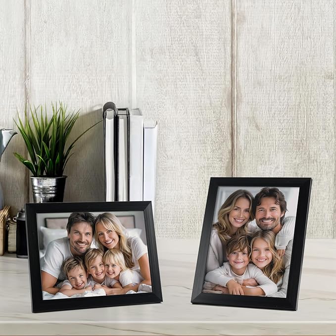 Conjunto de 9 Molduras 15x20 cm – Pretas, para Mesa ou Parede, Decoração Elegante para Casa