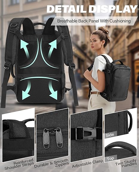 Mochila de Cabine VANKEV para Ryanair e EasyJet – 40 x 20 x 25 cm