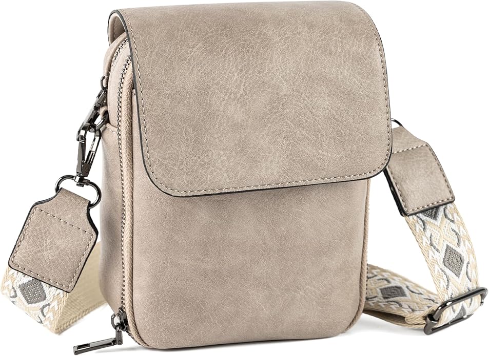 Letecht+ Bolsa Transversal Feminina, Carteira de Couro PU com Bloqueio RFID