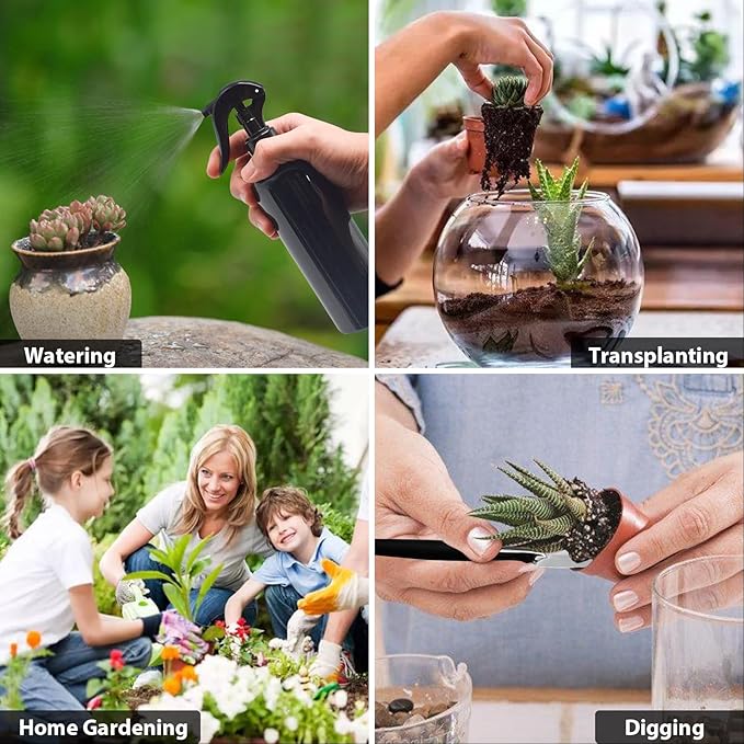 Kit de Ferramentas de Jardinagem 17 Peças com Tapete Dobrável, Bolsa de Armazenamento