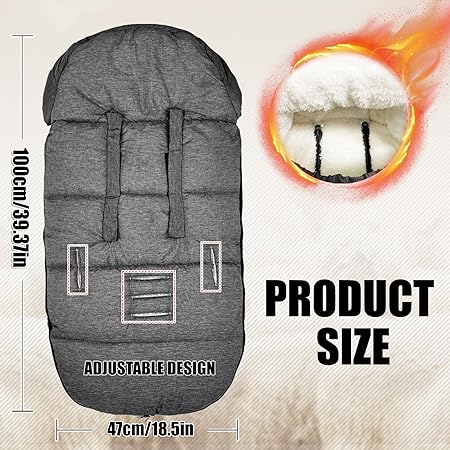 Saco Térmico Universal para Carrinho de Bebé Aloskart – Inverno até -30°C