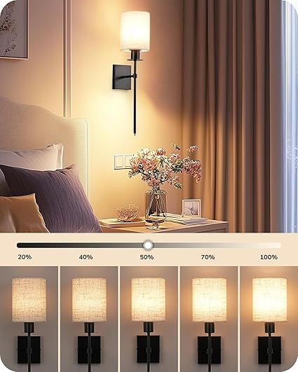 Conjunto de 2 Candeeiros de Parede LED Sem Fios EDISHINE