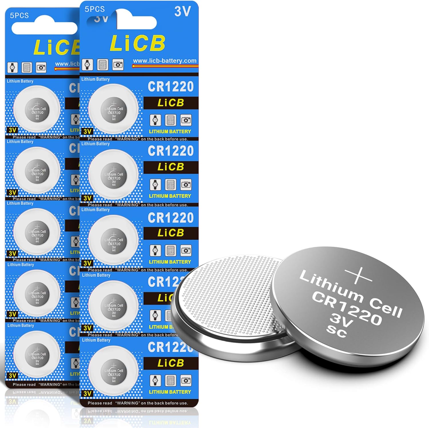 Pilhas de Botão de Lítio – Pack 10 Unidades (CR1220, CR1620, CR1225, CR1)
