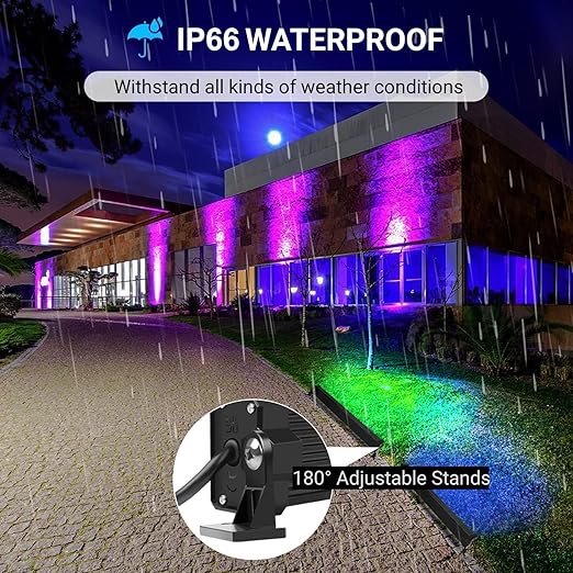 Projetor LED RGB MEIHUA 42W Exterior IP66 com Comando