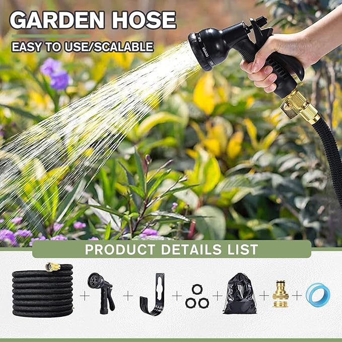 Mangueira de Jardim Extensível 7,5 m – 8 Funções de Irrigação