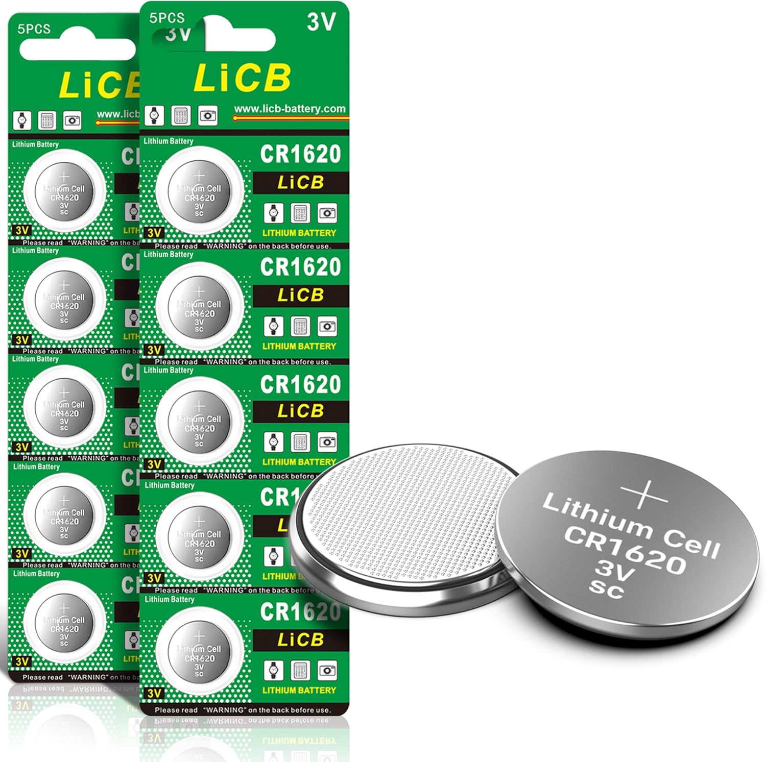 Pilhas de Botão de Lítio – Pack 10 Unidades (CR1220, CR1620, CR1225, CR1)