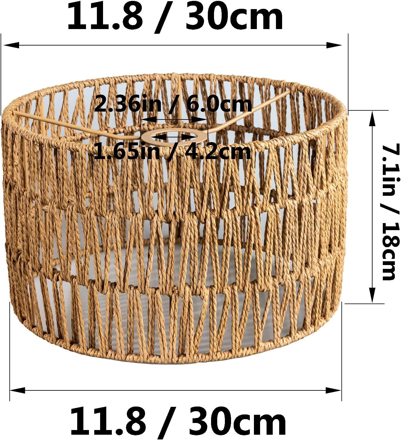 Abajur Boho em Rattan Osasy – Elegância Natural e Aconchegante
