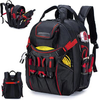 Mochila de Ferramentas BAGZY Impermeável com Compartimento 17” e USB – Vermelha