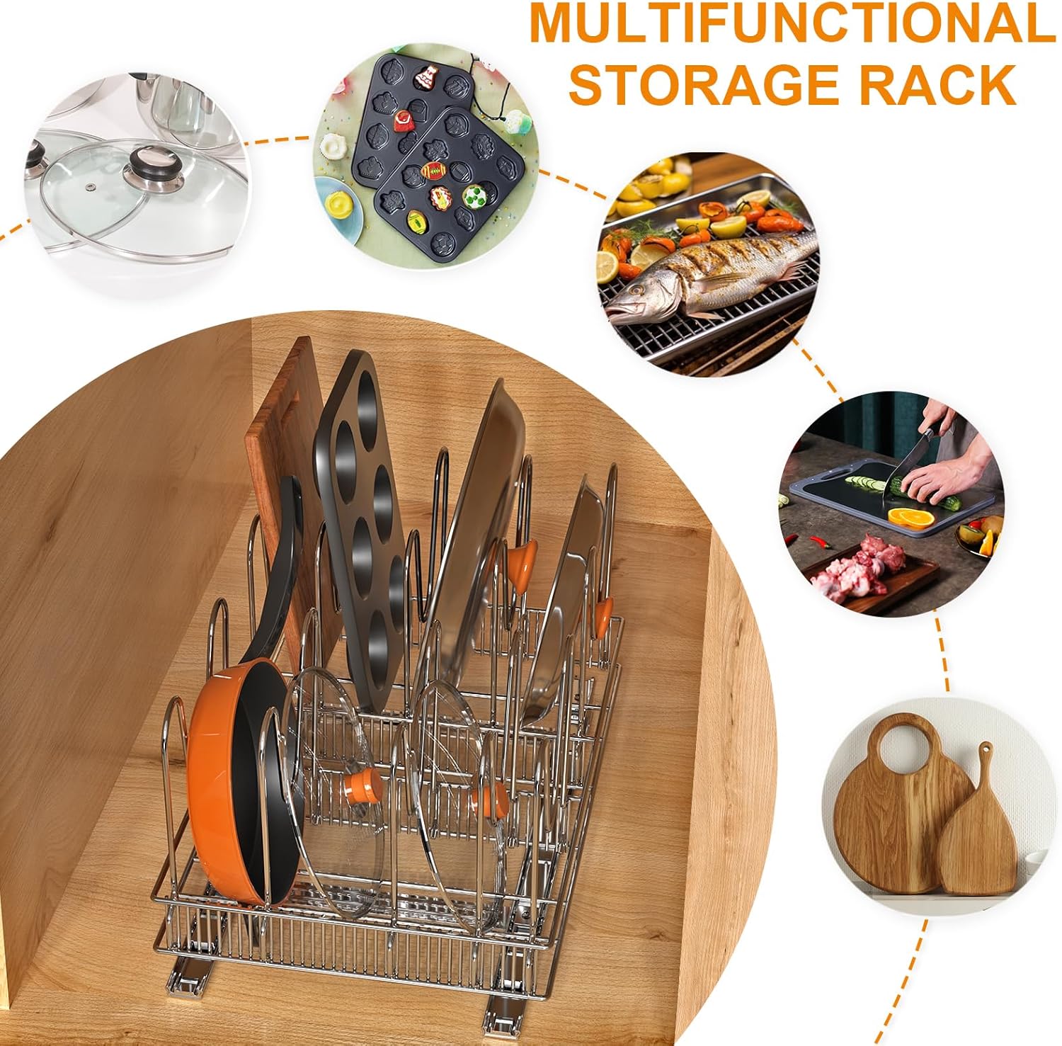 Organizador Extensível para Panelas, Tigelas e Louça