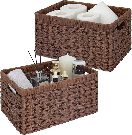 Conjunto de 2 Cestos de Arrumação Entrançados