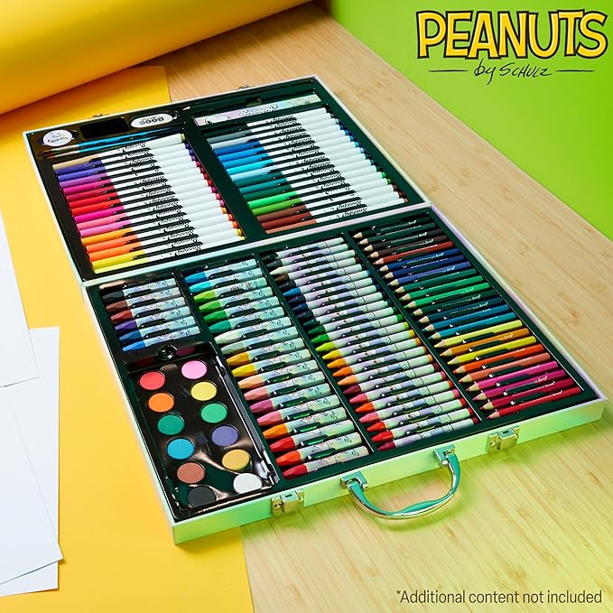 Mala de Arte Snoopy – Peanuts | 150 Peças | Pintura e Desenho para Crianças