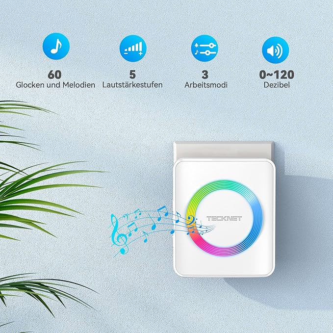 Campainha Sem Fios | Kit com 2 Recetores e 2 Transmissores