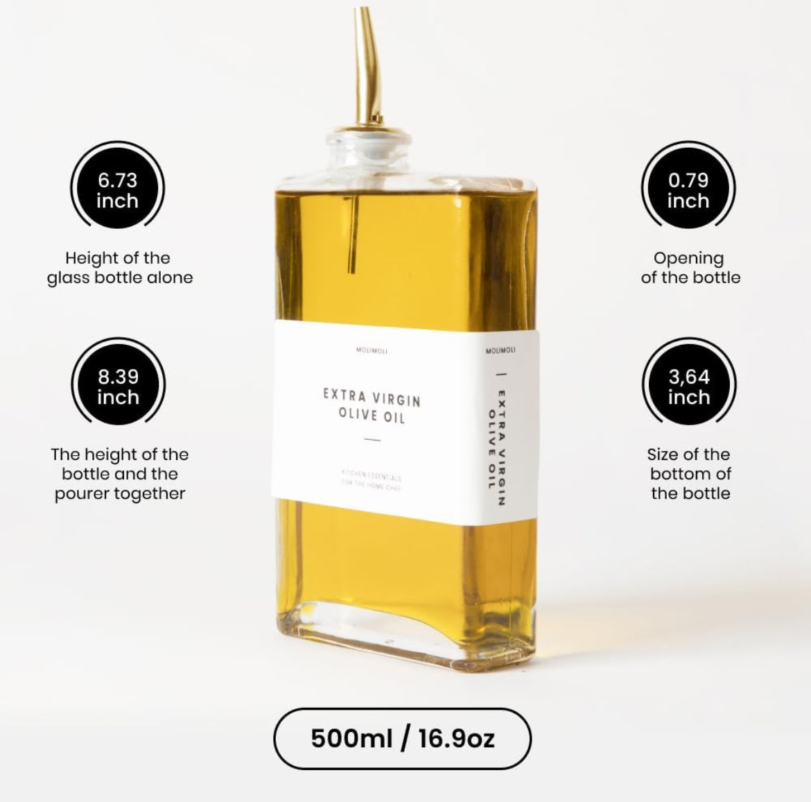 Conjunto de 2 Garrafas de Azeite e Vinagre