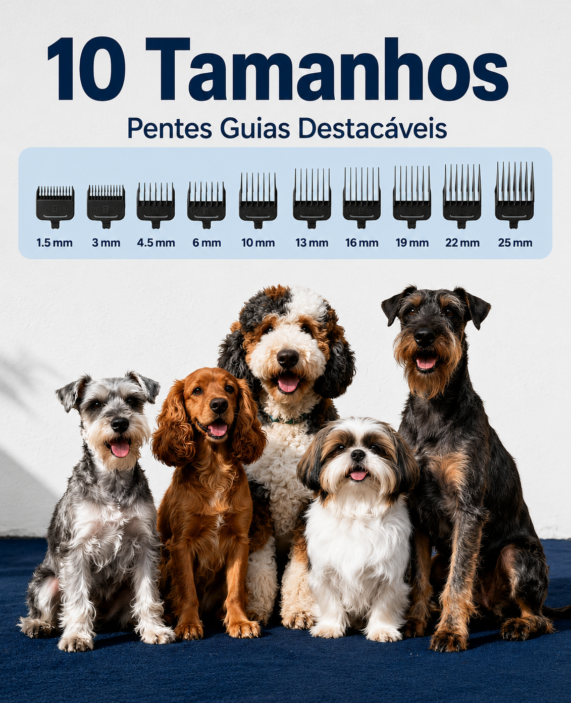 Aparador/Máquina de Tosquia para Cães Oneisall Sem Fios e Baixo Ruído
